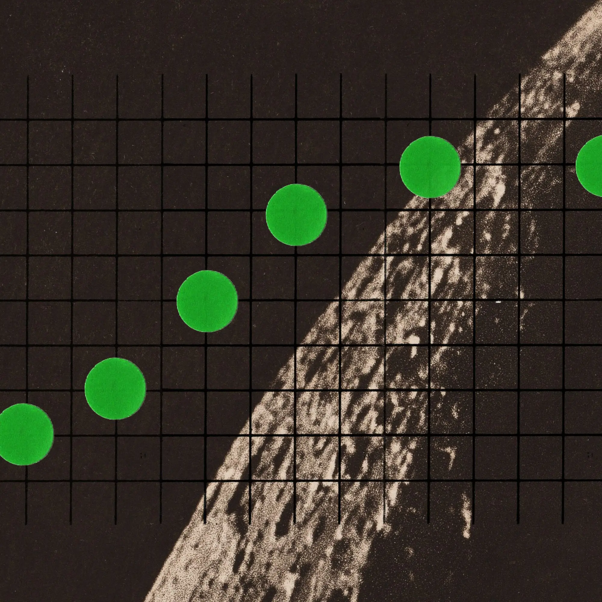 Plotted measurements on a grid